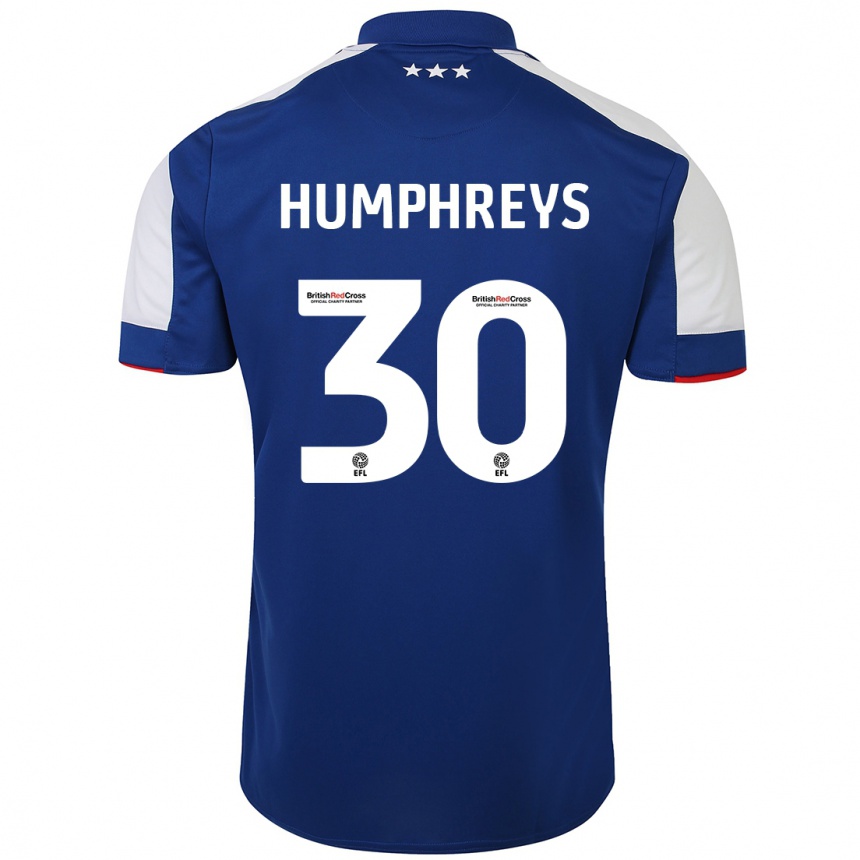 Niño Fútbol Camiseta Cameron Humphreys #30 Azul 1ª Equipación 2023/24 Perú