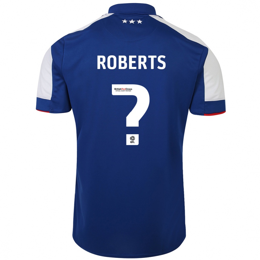 Niño Fútbol Camiseta Mathaeus Roberts #0 Azul 1ª Equipación 2023/24 Perú