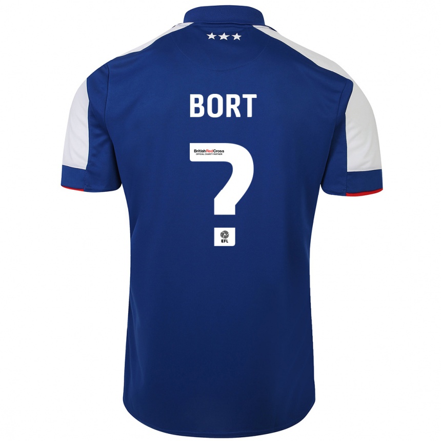 Niño Fútbol Camiseta Antoni Bort #0 Azul 1ª Equipación 2023/24 Perú