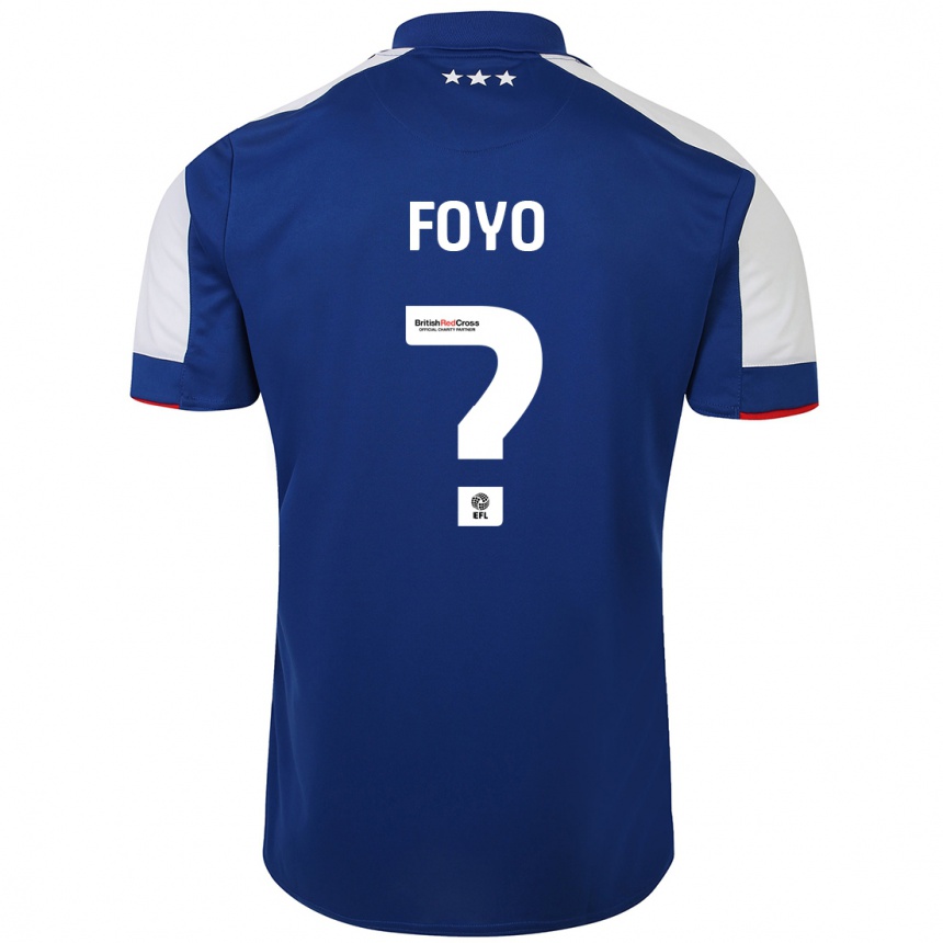 Niño Fútbol Camiseta Osman Foyo #0 Azul 1ª Equipación 2023/24 Perú