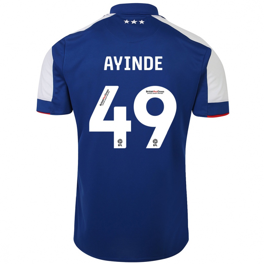 Niño Fútbol Camiseta Leon Ayinde #49 Azul 1ª Equipación 2023/24 Perú