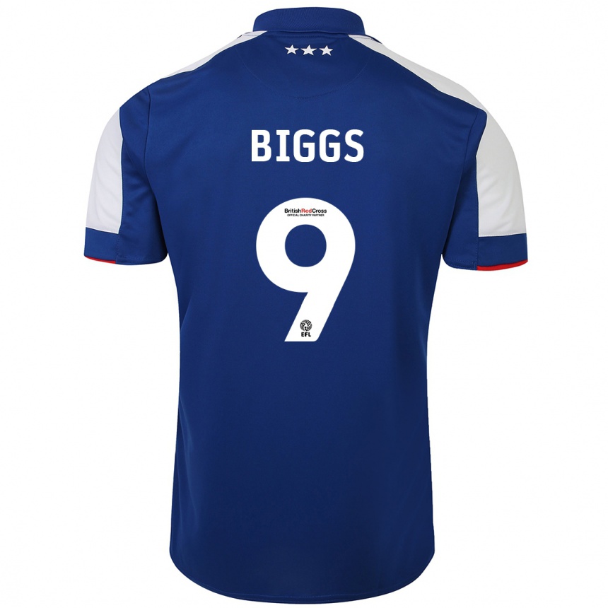 Niño Fútbol Camiseta Maddie Biggs #9 Azul 1ª Equipación 2023/24 Perú