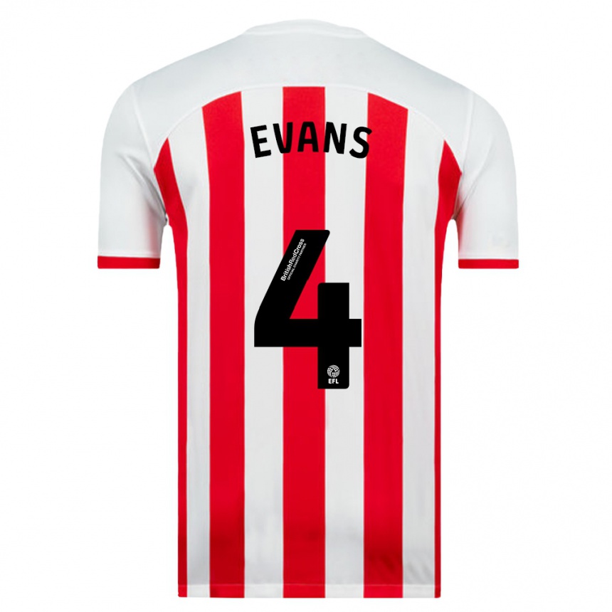 Niño Fútbol Camiseta Corry Evans #4 Blanco 1ª Equipación 2023/24 Perú