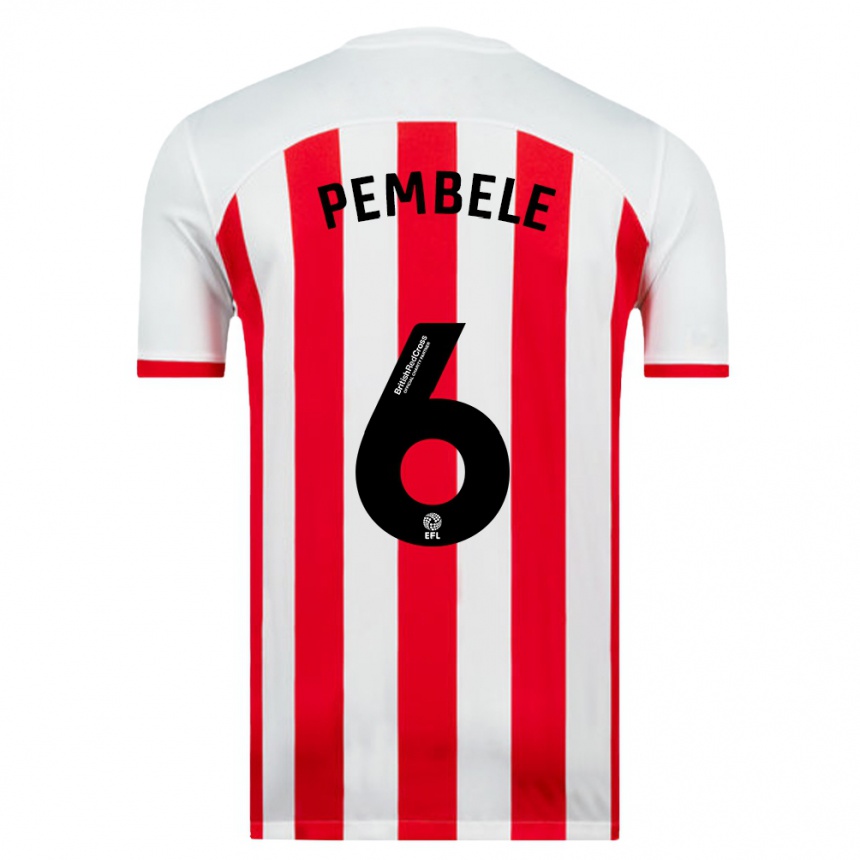 Niño Fútbol Camiseta Timothée Pembélé #6 Blanco 1ª Equipación 2023/24 Perú