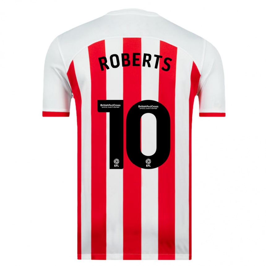 Niño Fútbol Camiseta Patrick Roberts #10 Blanco 1ª Equipación 2023/24 Perú