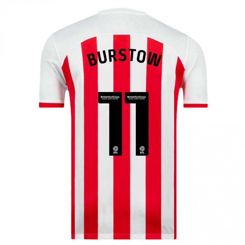 Niño Fútbol Camiseta Mason Burstow #11 Blanco 1ª Equipación 2023/24 Perú