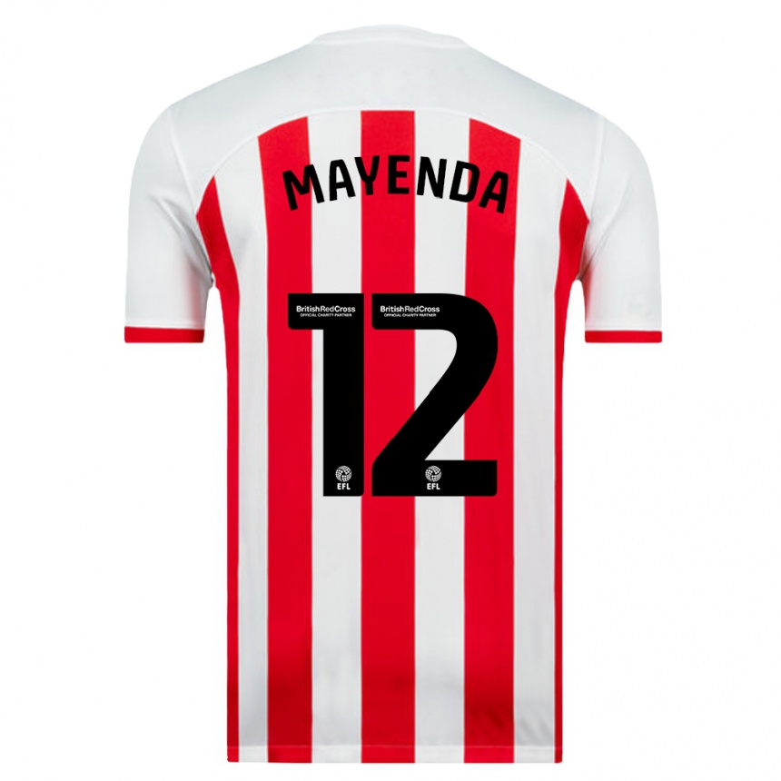 Niño Fútbol Camiseta Eliezer Mayenda #12 Blanco 1ª Equipación 2023/24 Perú