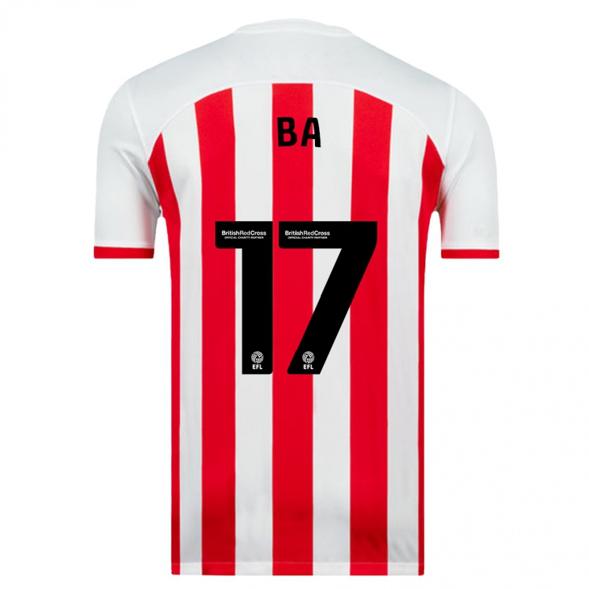 Niño Fútbol Camiseta Abdoullah Ba #17 Blanco 1ª Equipación 2023/24 Perú