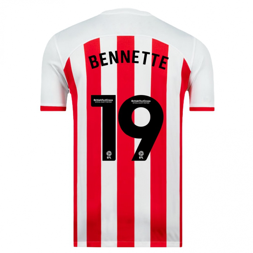 Niño Fútbol Camiseta Jewison Bennette #19 Blanco 1ª Equipación 2023/24 Perú