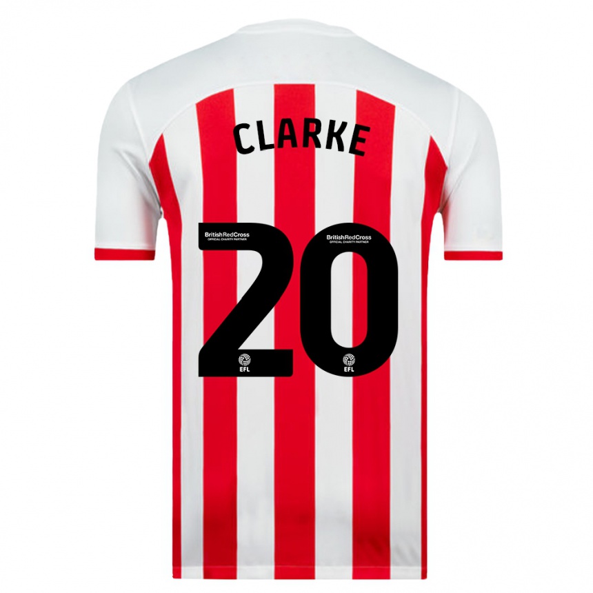 Niño Fútbol Camiseta Jack Clarke #20 Blanco 1ª Equipación 2023/24 Perú