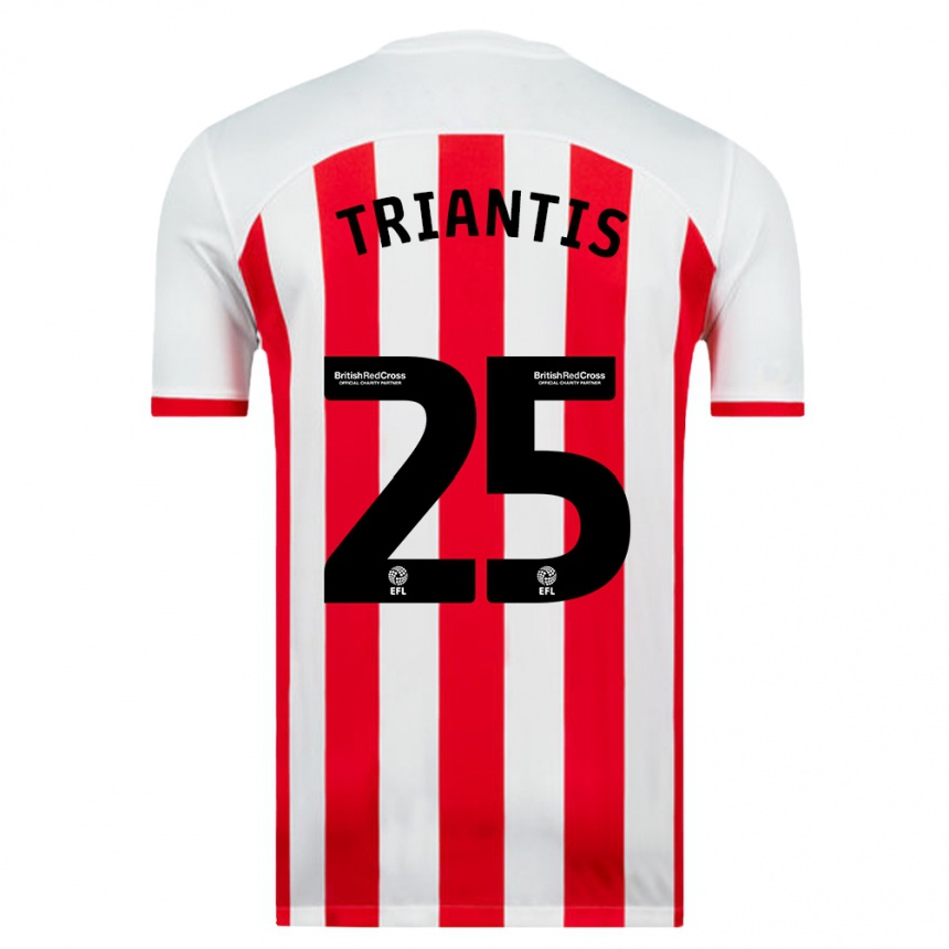 Niño Fútbol Camiseta Nectarios Triantis #25 Blanco 1ª Equipación 2023/24 Perú