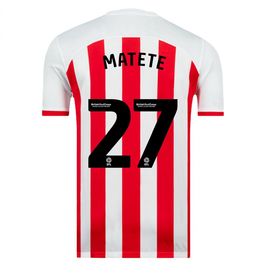 Niño Fútbol Camiseta Jay Matete #27 Blanco 1ª Equipación 2023/24 Perú