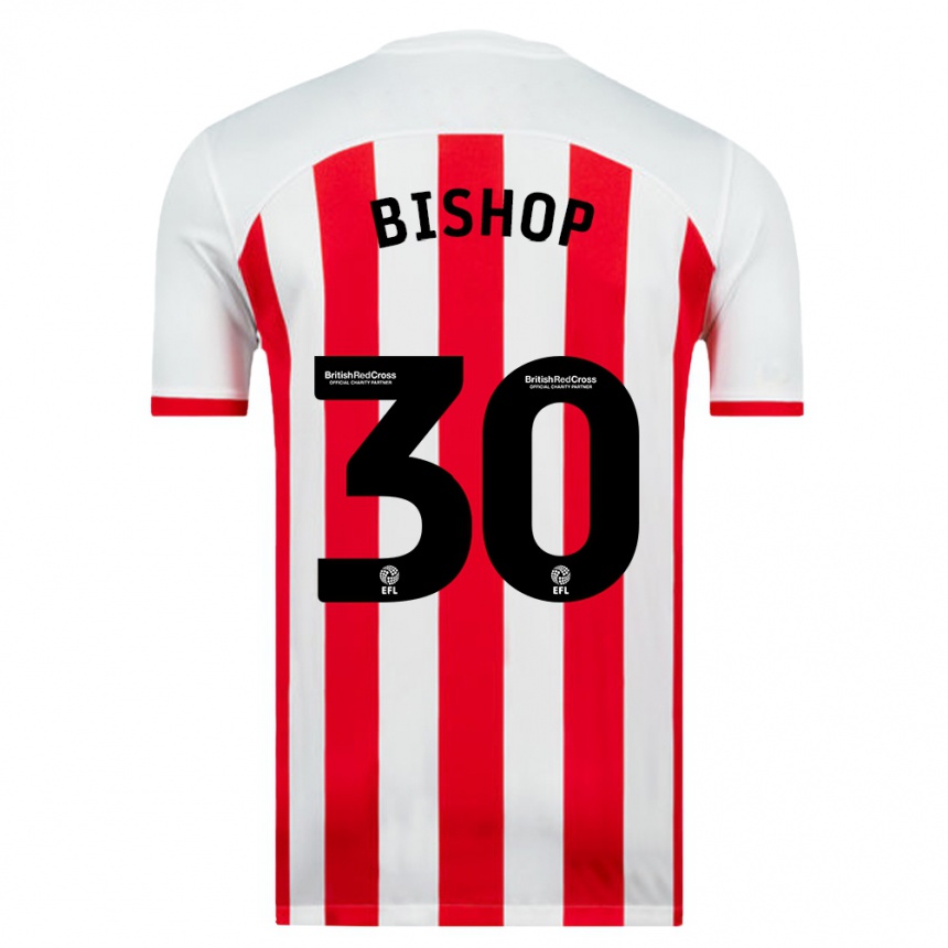 Niño Fútbol Camiseta Nathan Bishop #30 Blanco 1ª Equipación 2023/24 Perú