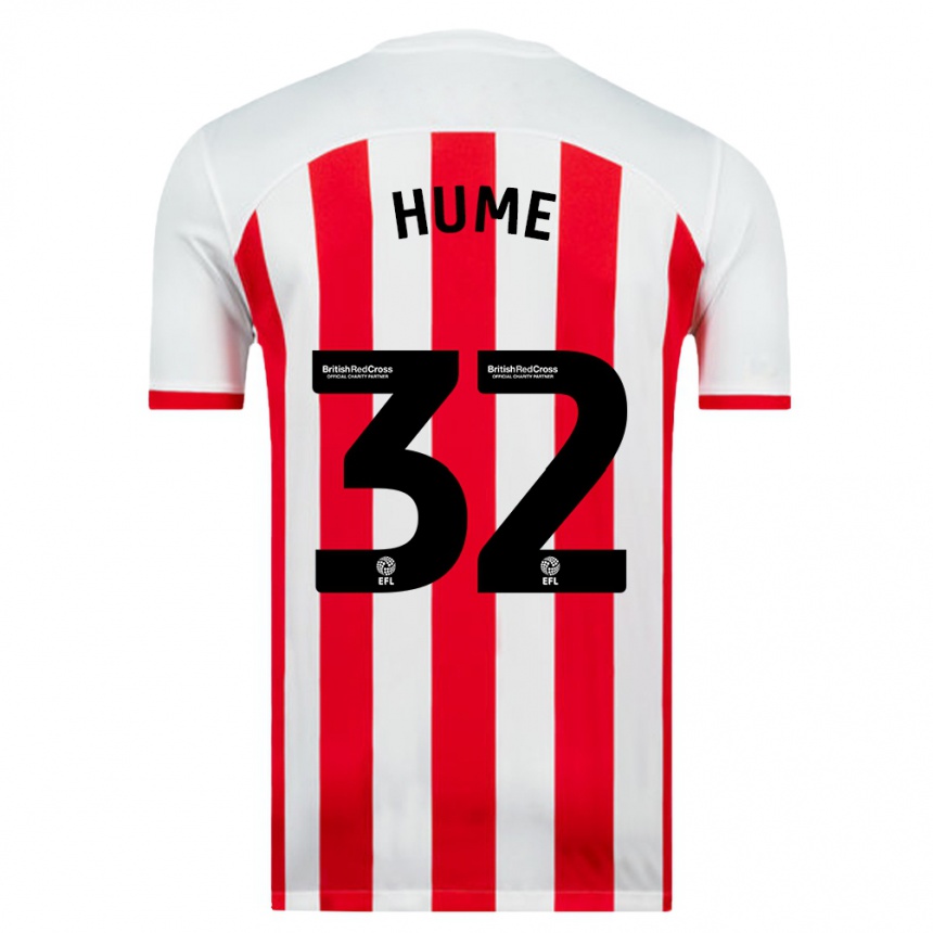 Niño Fútbol Camiseta Trai Hume #32 Blanco 1ª Equipación 2023/24 Perú