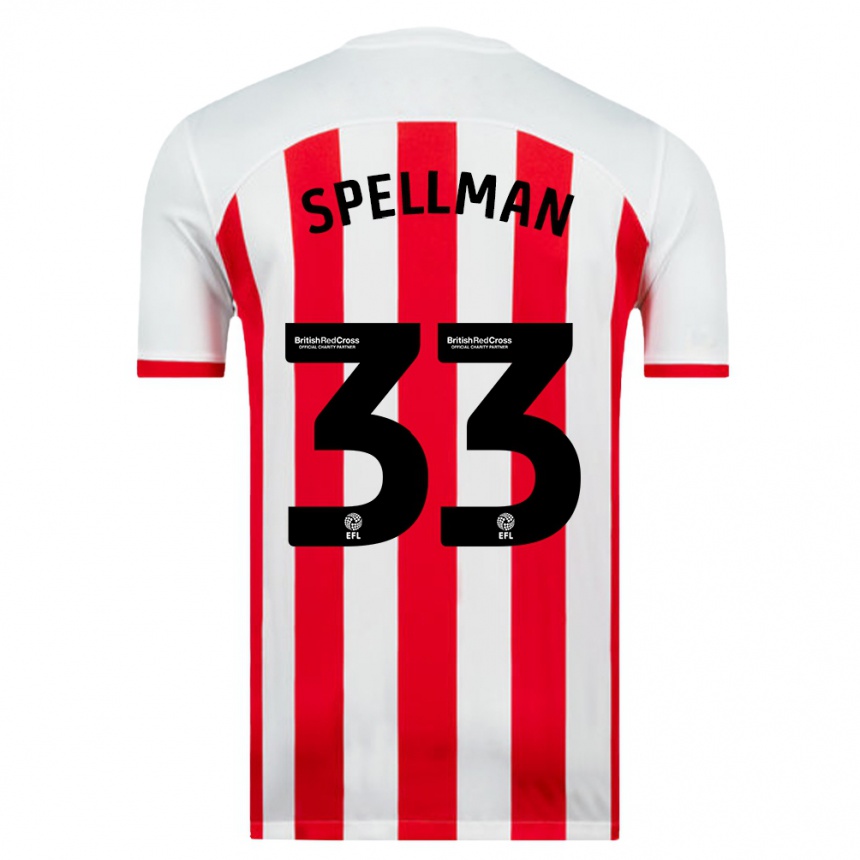 Niño Fútbol Camiseta Michael Spellman #33 Blanco 1ª Equipación 2023/24 Perú