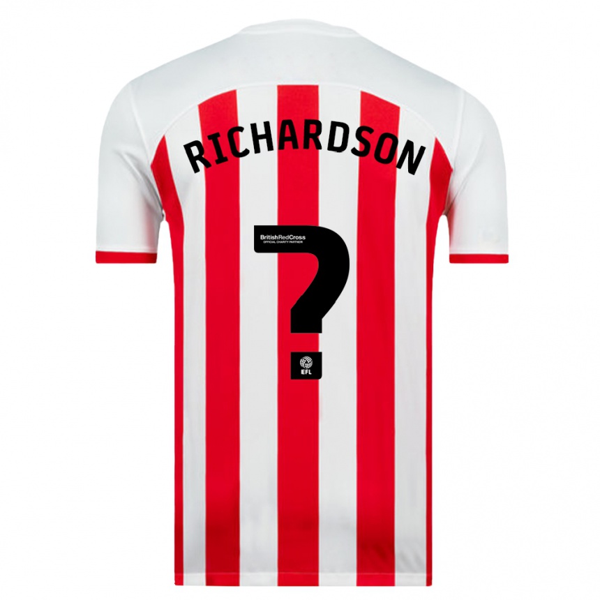 Niño Fútbol Camiseta Adam Richardson #0 Blanco 1ª Equipación 2023/24 Perú