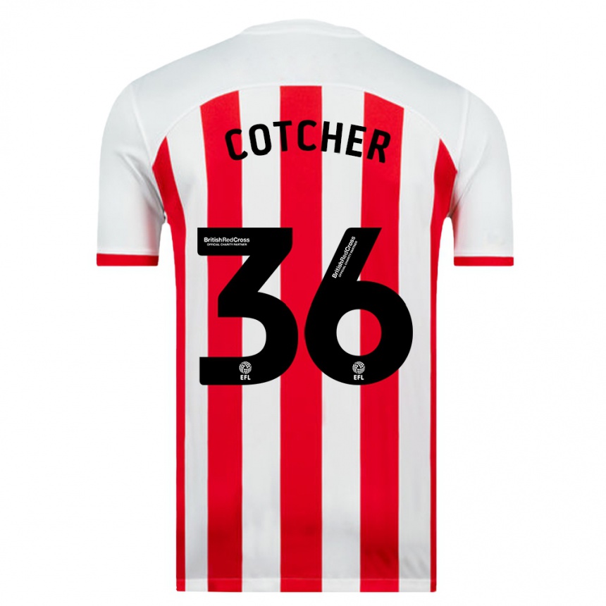 Niño Fútbol Camiseta Mason Cotcher #36 Blanco 1ª Equipación 2023/24 Perú