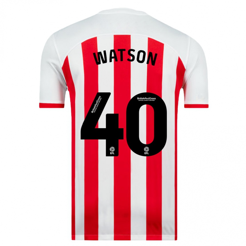 Niño Fútbol Camiseta Tom Watson #40 Blanco 1ª Equipación 2023/24 Perú