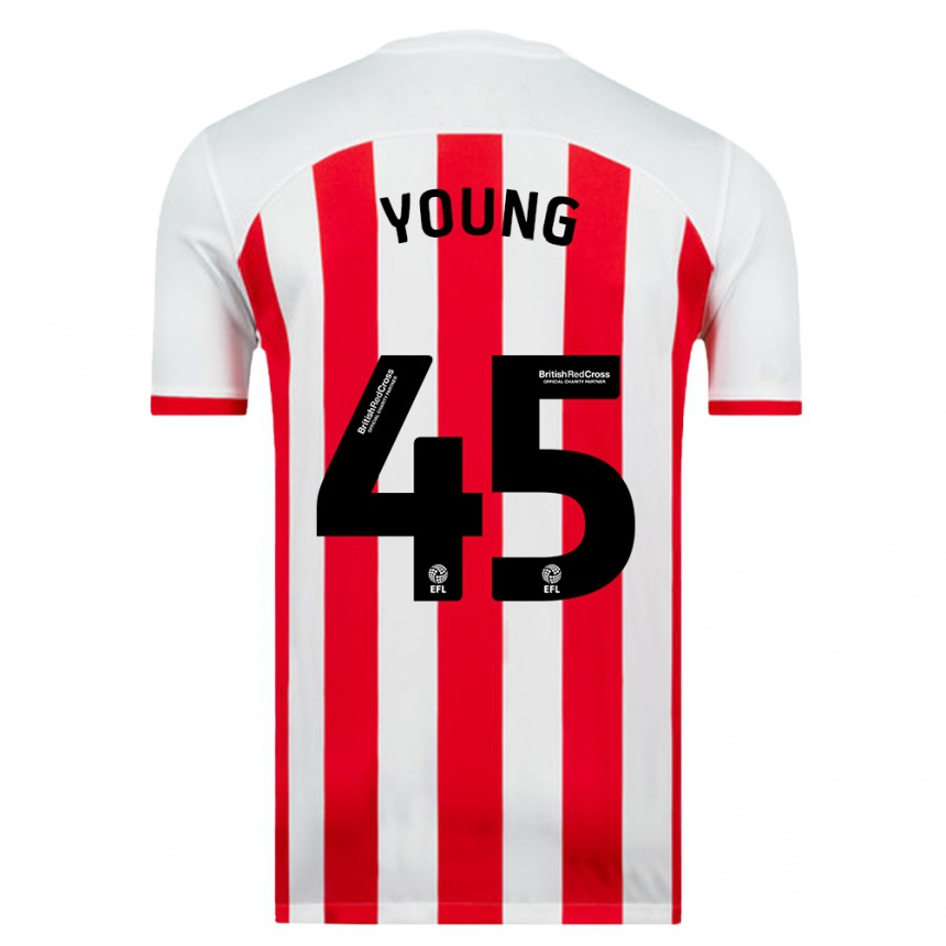 Niño Fútbol Camiseta Matthew Young #45 Blanco 1ª Equipación 2023/24 Perú