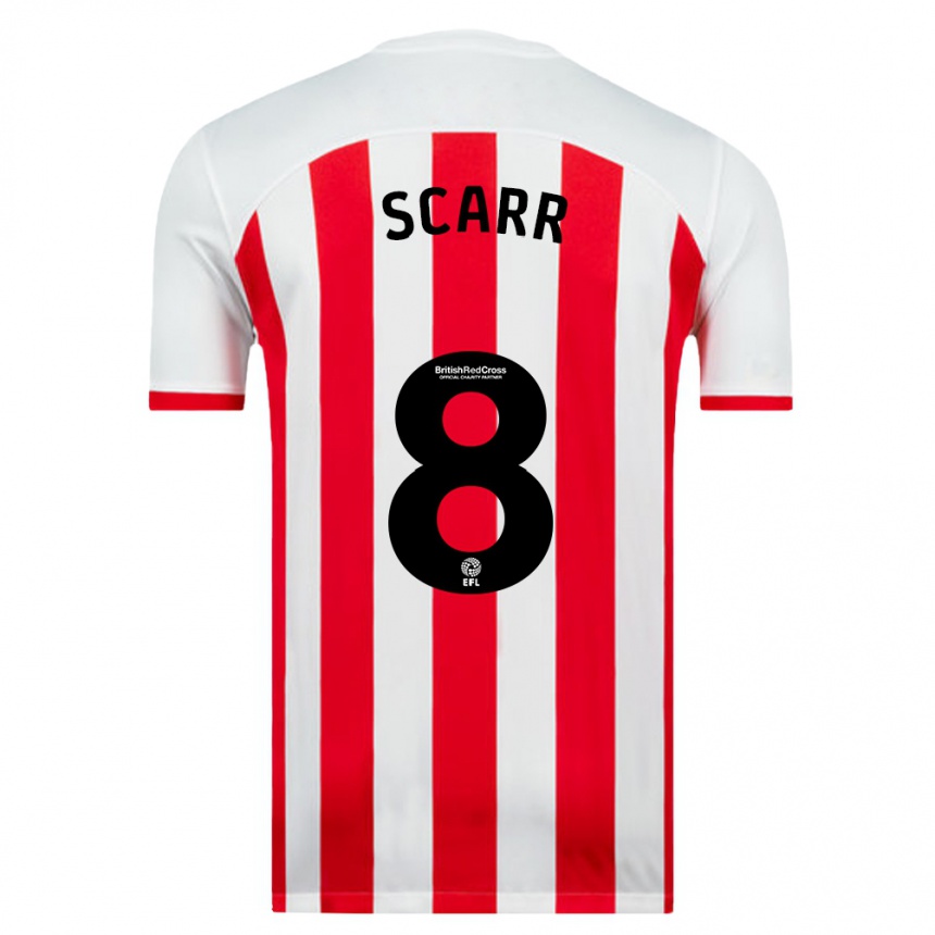 Niño Fútbol Camiseta Emily Scarr #8 Blanco 1ª Equipación 2023/24 Perú