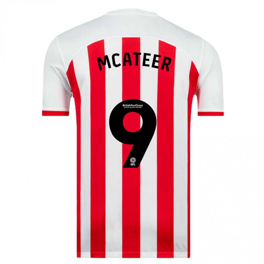 Niño Fútbol Camiseta Mary Mcateer #9 Blanco 1ª Equipación 2023/24 Perú