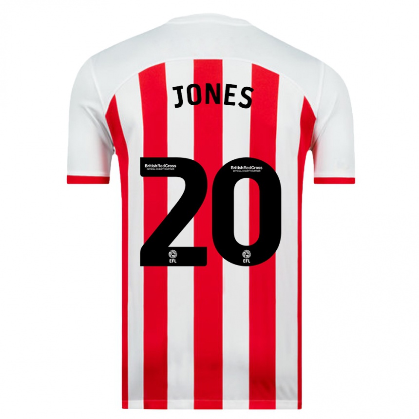 Niño Fútbol Camiseta Ellen Jones #20 Blanco 1ª Equipación 2023/24 Perú