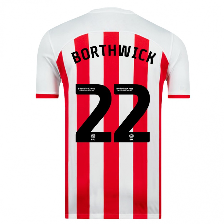 Niño Fútbol Camiseta Megan Borthwick #22 Blanco 1ª Equipación 2023/24 Perú