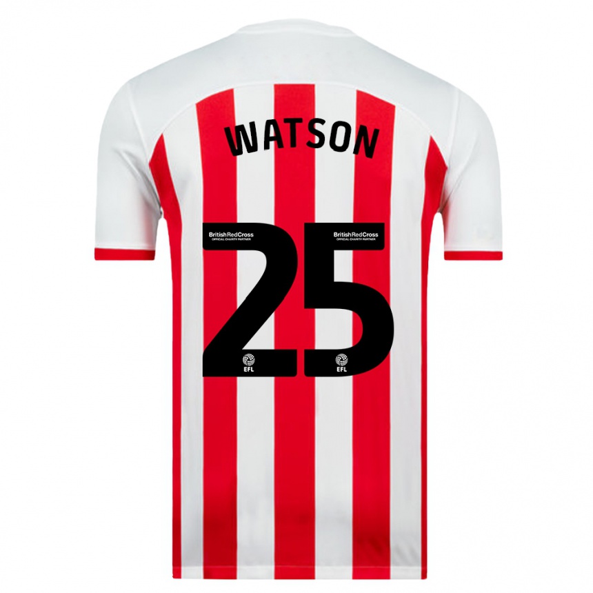 Niño Fútbol Camiseta Katy Watson #25 Blanco 1ª Equipación 2023/24 Perú