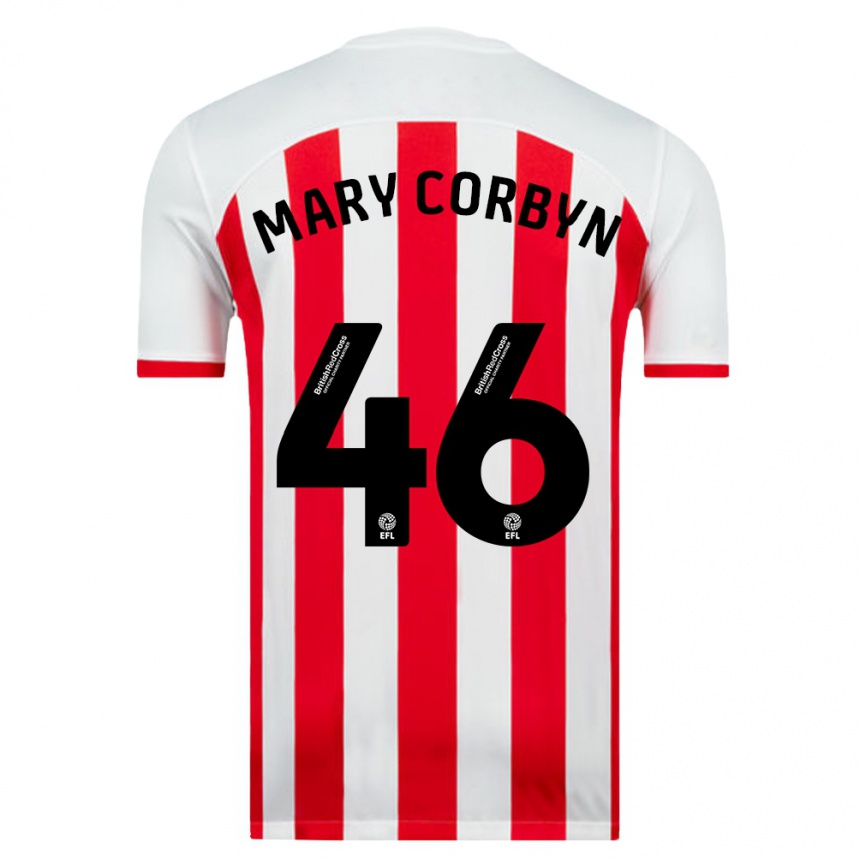 Niño Fútbol Camiseta Mary Corbyn #46 Blanco 1ª Equipación 2023/24 Perú