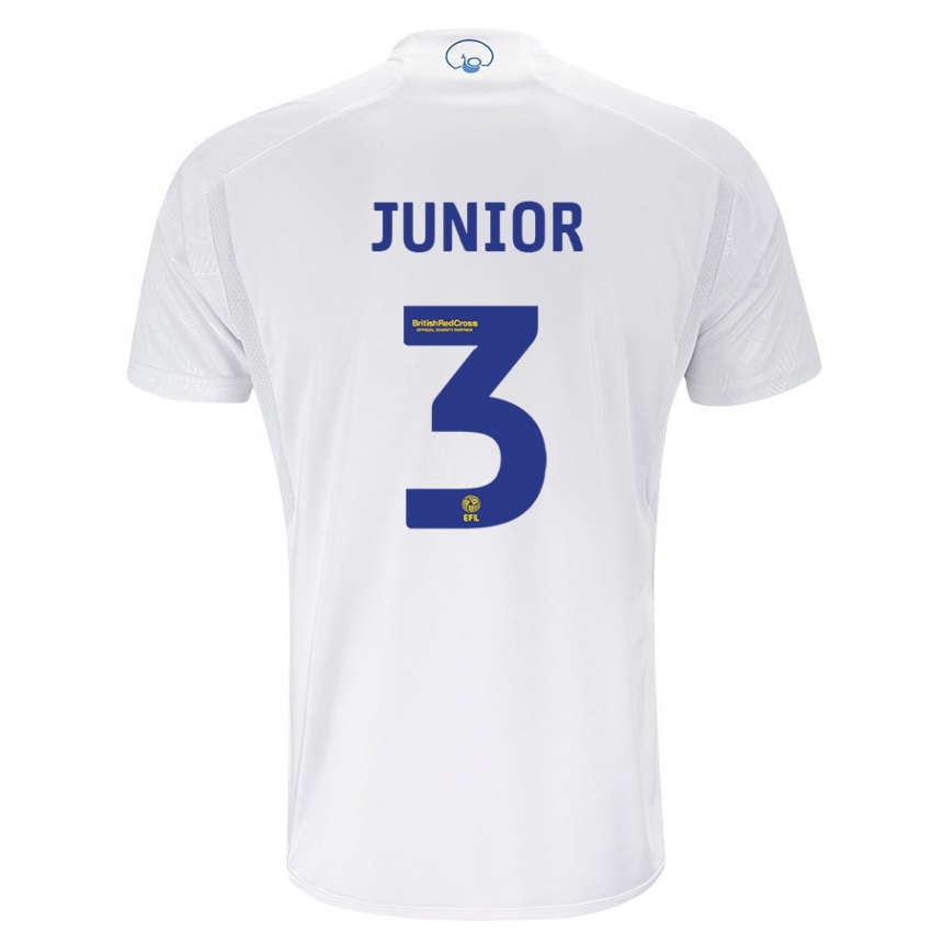 Niño Fútbol Camiseta Junior Firpo #3 Blanco 1ª Equipación 2023/24 Perú