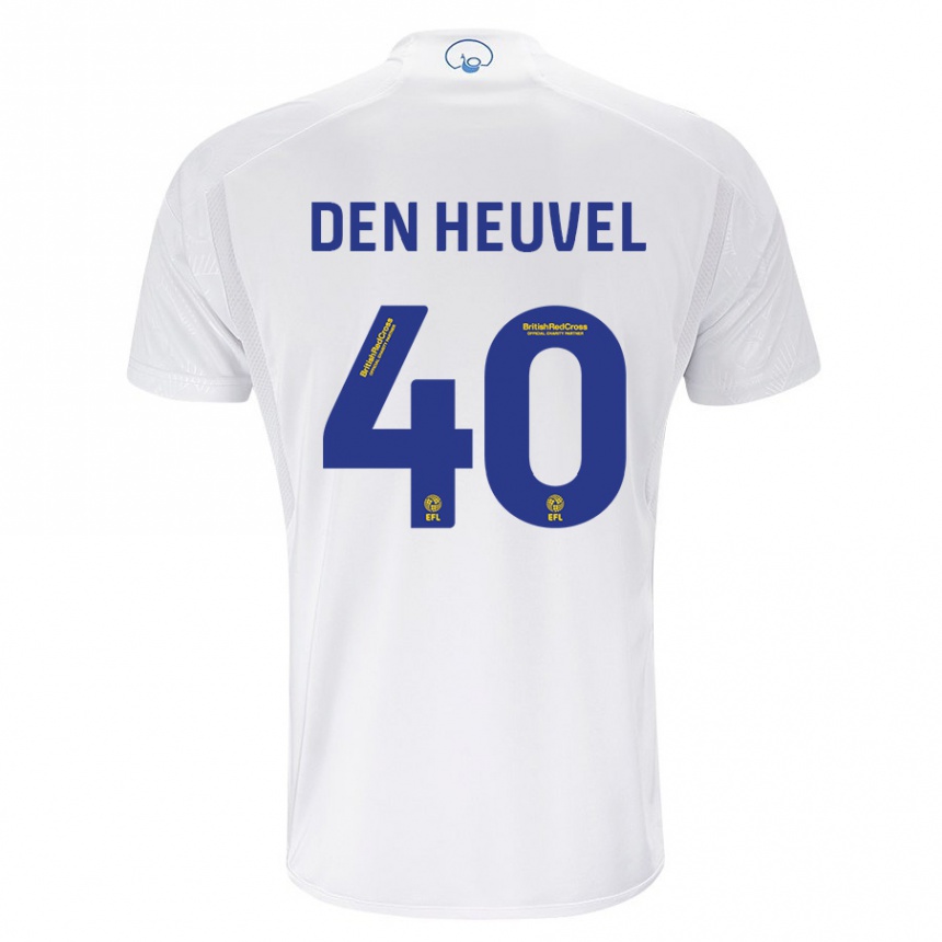 Niño Fútbol Camiseta Dani Van Den Heuvel #40 Blanco 1ª Equipación 2023/24 Perú