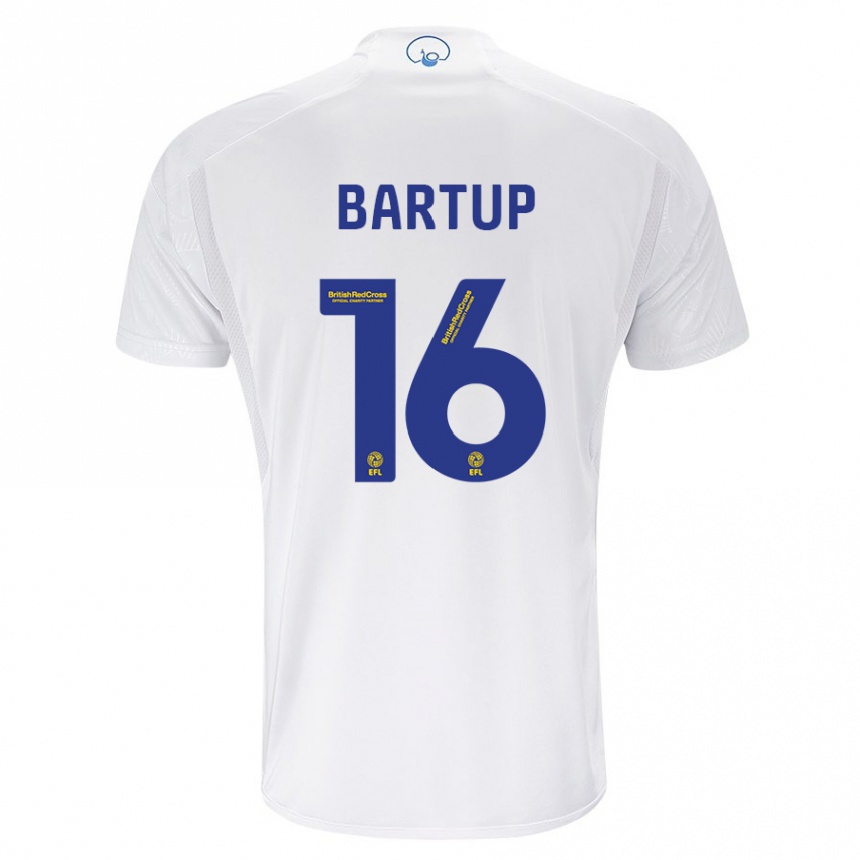 Niño Fútbol Camiseta Laura Bartup #16 Blanco 1ª Equipación 2023/24 Perú