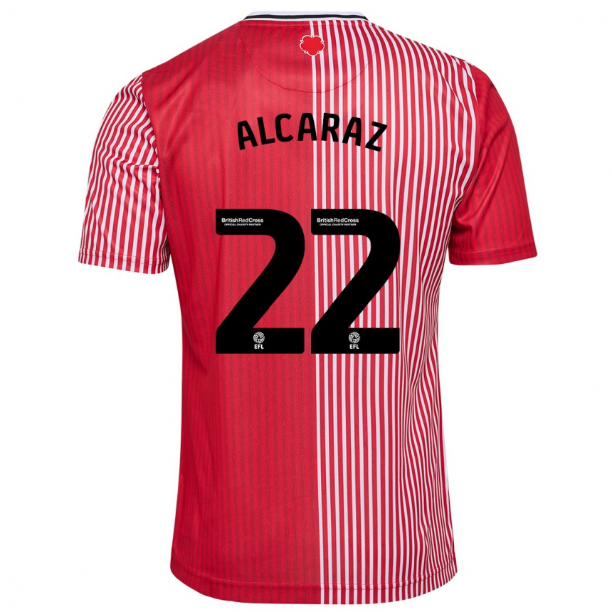 Niño Fútbol Camiseta Carlos Alcaraz #22 Rojo 1ª Equipación 2023/24 Perú