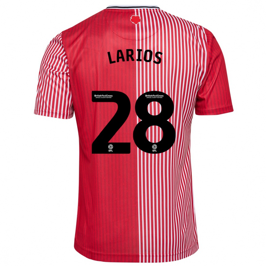 Niño Fútbol Camiseta Juan Larios #28 Rojo 1ª Equipación 2023/24 Perú