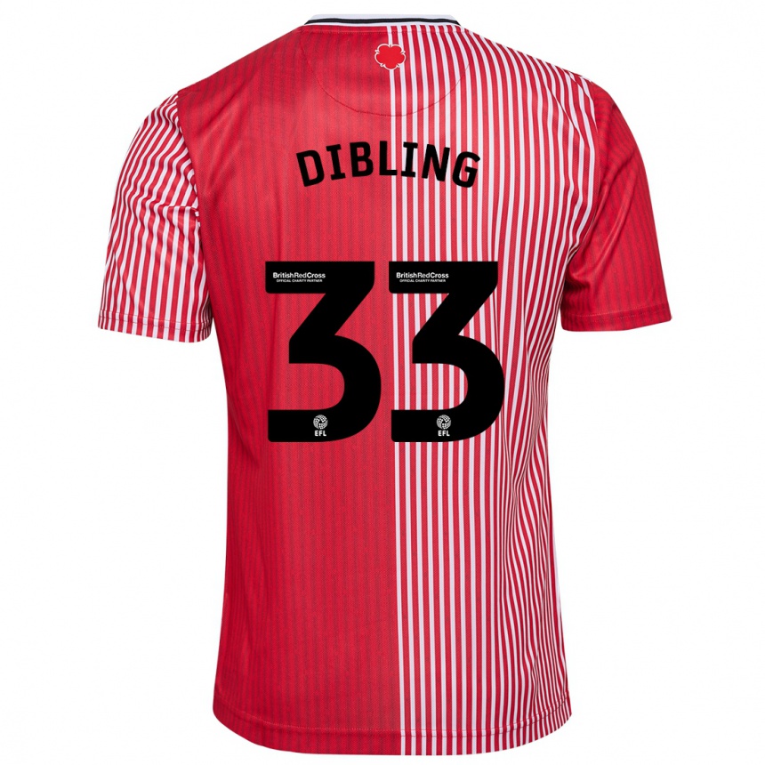 Niño Fútbol Camiseta Tyler Dibling #33 Rojo 1ª Equipación 2023/24 Perú