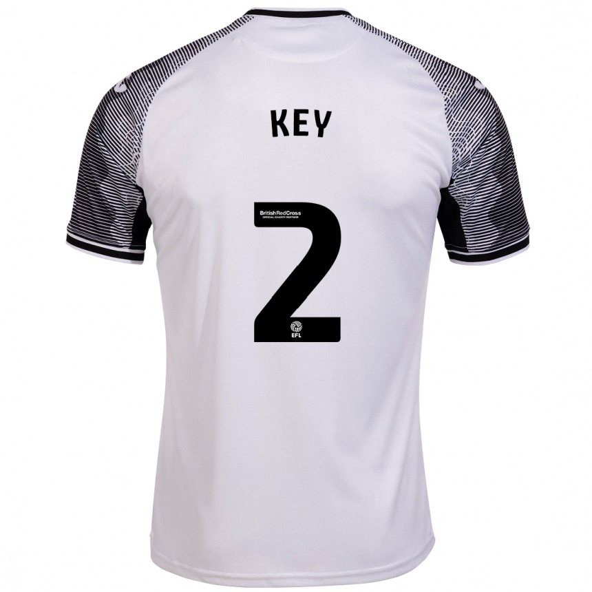 Niño Fútbol Camiseta Josh Key #2 Blanco 1ª Equipación 2023/24 Perú