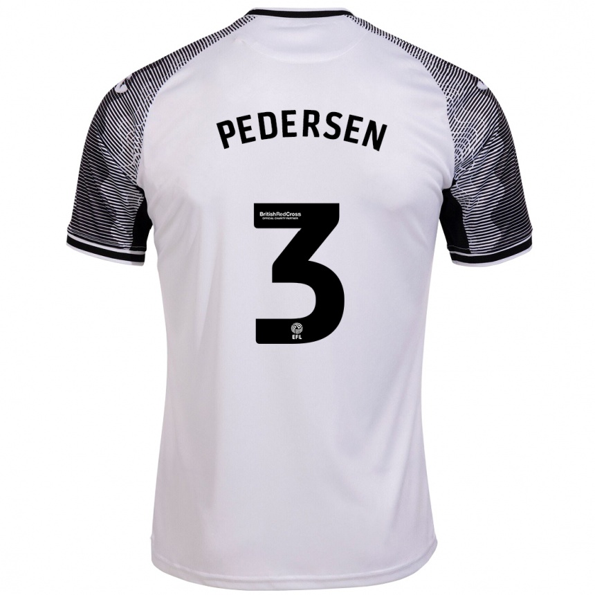 Niño Fútbol Camiseta Kristian Pedersen #3 Blanco 1ª Equipación 2023/24 Perú