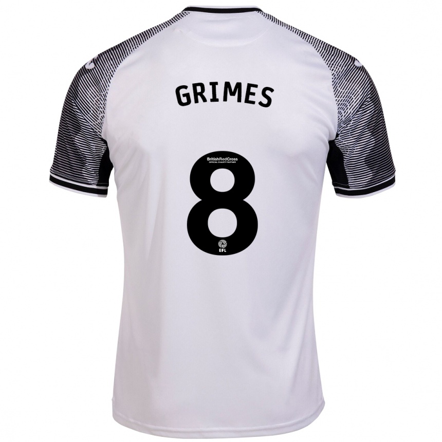 Niño Fútbol Camiseta Matt Grimes #8 Blanco 1ª Equipación 2023/24 Perú