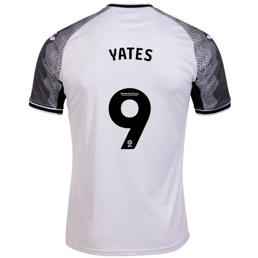 Niño Fútbol Camiseta Jerry Yates #9 Blanco 1ª Equipación 2023/24 Perú