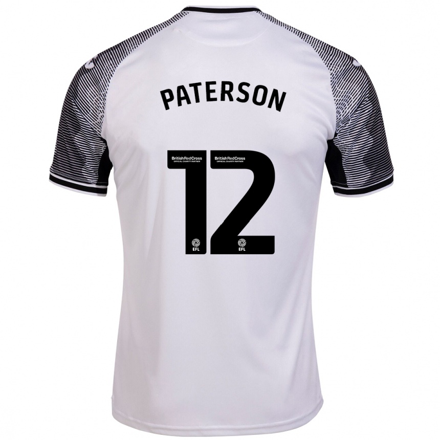 Niño Fútbol Camiseta Jamie Paterson #12 Blanco 1ª Equipación 2023/24 Perú