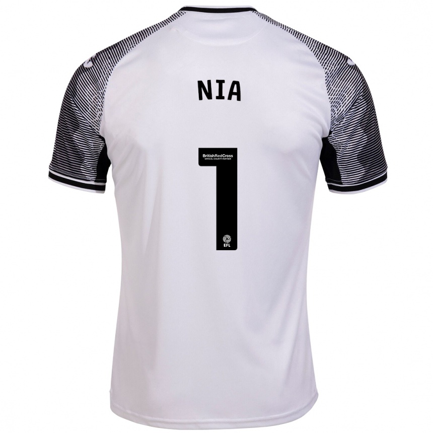 Niño Fútbol Camiseta Ffion Rees Nia #1 Blanco 1ª Equipación 2023/24 Perú