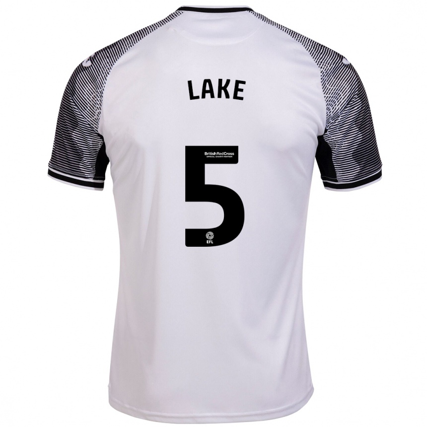 Niño Fútbol Camiseta Ellie Lake #5 Blanco 1ª Equipación 2023/24 Perú