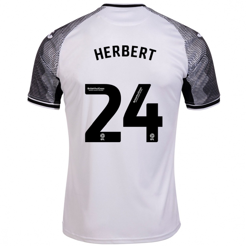 Niño Fútbol Camiseta Chelsea Herbert #24 Blanco 1ª Equipación 2023/24 Perú