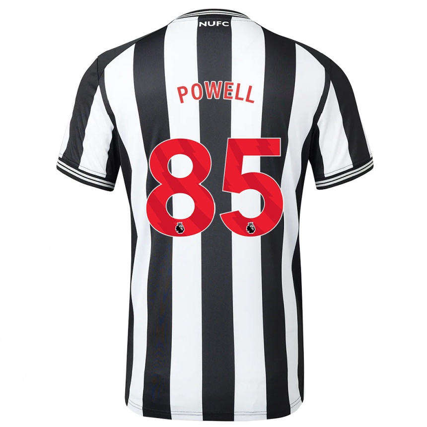 Niño Fútbol Camiseta Rory Powell #85 Blanco Negro 1ª Equipación 2023/24 Perú