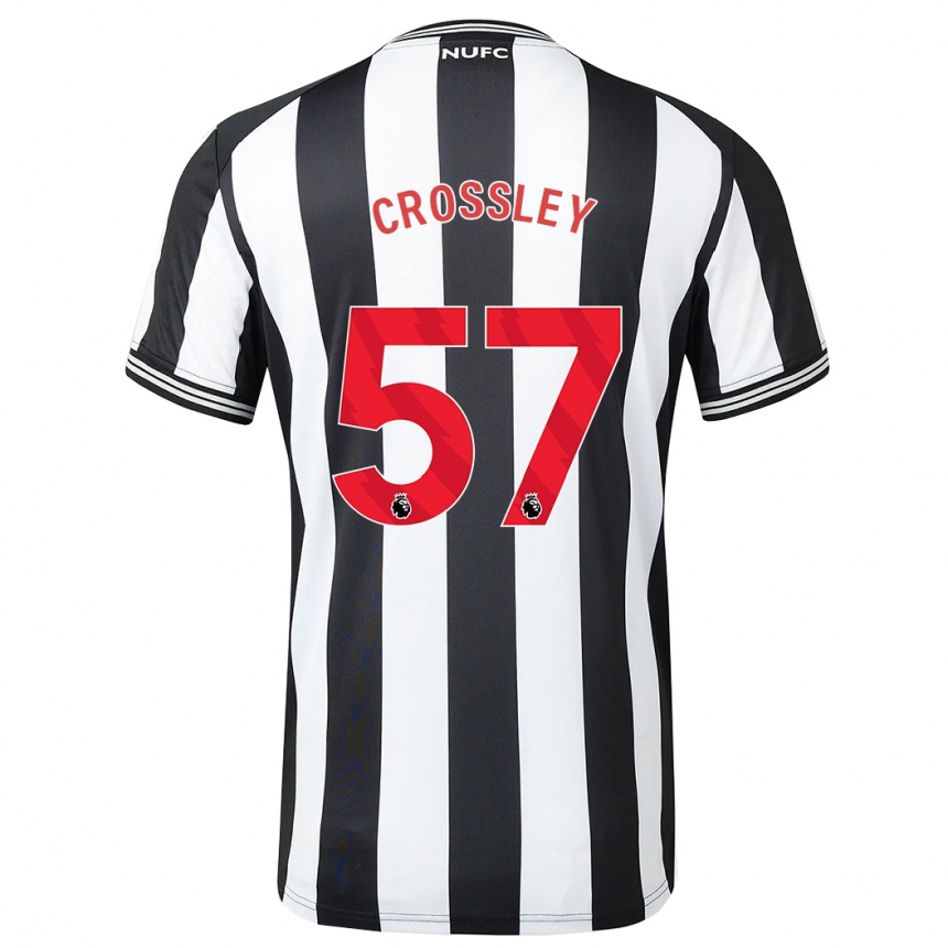 Niño Fútbol Camiseta Kyle Crossley #57 Blanco Negro 1ª Equipación 2023/24 Perú