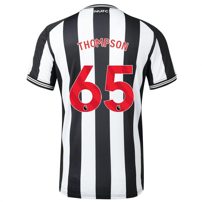 Niño Fútbol Camiseta Ciaran Thompson #65 Blanco Negro 1ª Equipación 2023/24 Perú