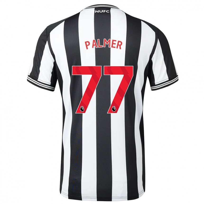 Niño Fútbol Camiseta Darren Palmer #77 Blanco Negro 1ª Equipación 2023/24 Perú