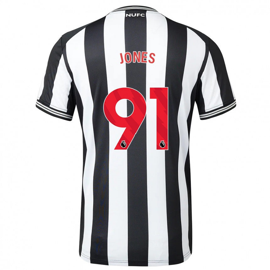 Niño Fútbol Camiseta Tyler Jones #91 Blanco Negro 1ª Equipación 2023/24 Perú