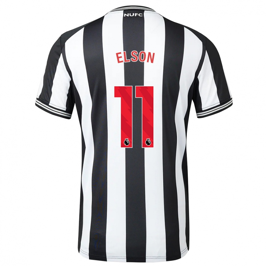 Niño Fútbol Camiseta Kacie Elson #11 Blanco Negro 1ª Equipación 2023/24 Perú