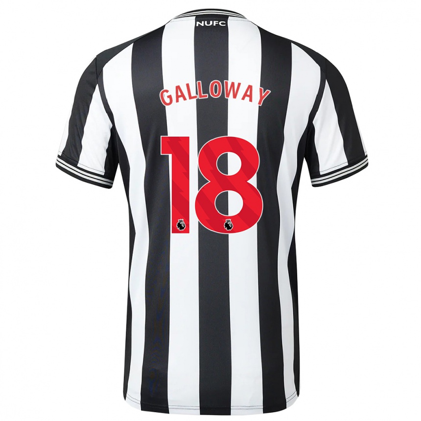 Niño Fútbol Camiseta Bridget Galloway #18 Blanco Negro 1ª Equipación 2023/24 Perú